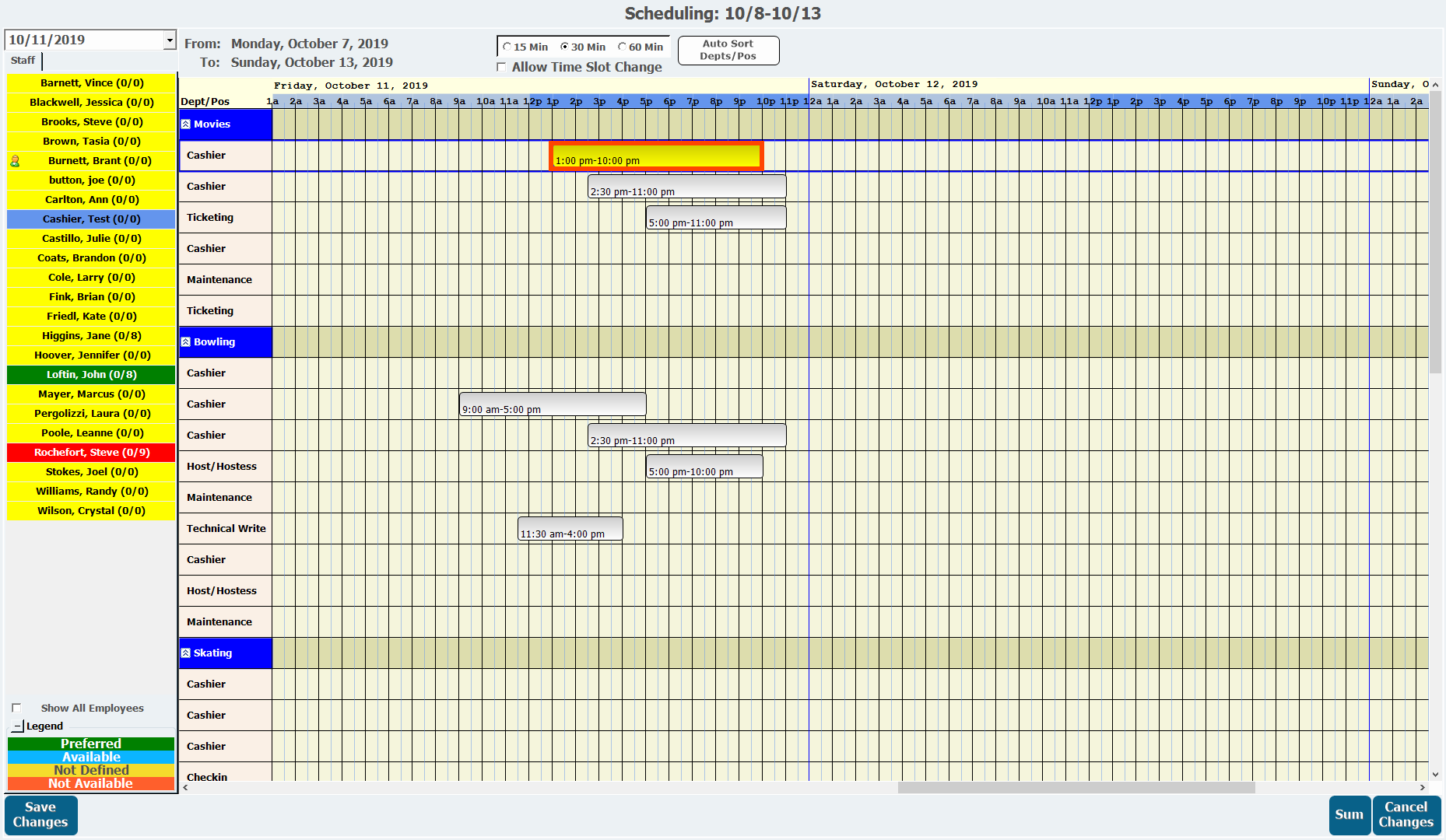 Time Clock Scheduling – CenterEdge Software