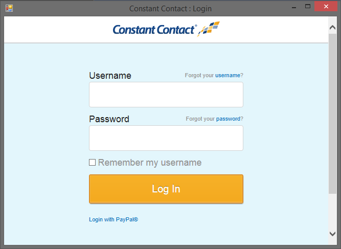 Constant Contact : Login